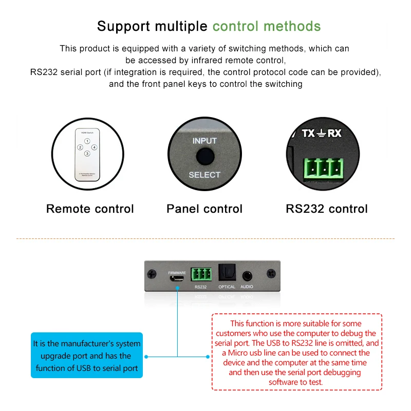 4K 60 Гц HDR RS232 4 в 1 HDMI переключатель с 3 5 мм + SPDIF аудио разделительный экстрактор 4x1 hdmi