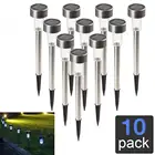 10 шт. открытый светодиодный солнечный светильник для украшения сада Путь Водонепроницаемый светодиодный солнечный свет газон светильник уличных танцев Пейзаж Двор Лам