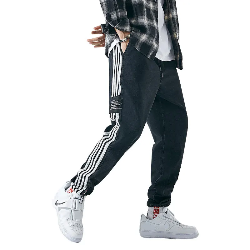 

Oversized 8XL 7XL 6XL 2020autumn New Men Casual Harem Jeans Korean Fashion Mid Waist Youthful Vitality Men Clothing Blue Black