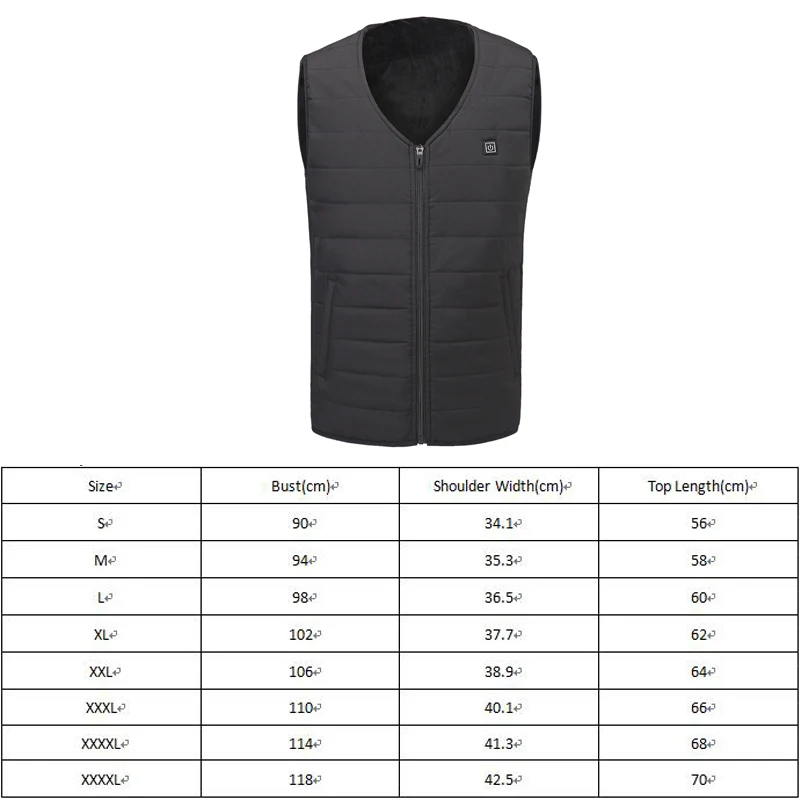 Мужской и Женский походный жилет с USB подогревом зимний флисовый Электрический