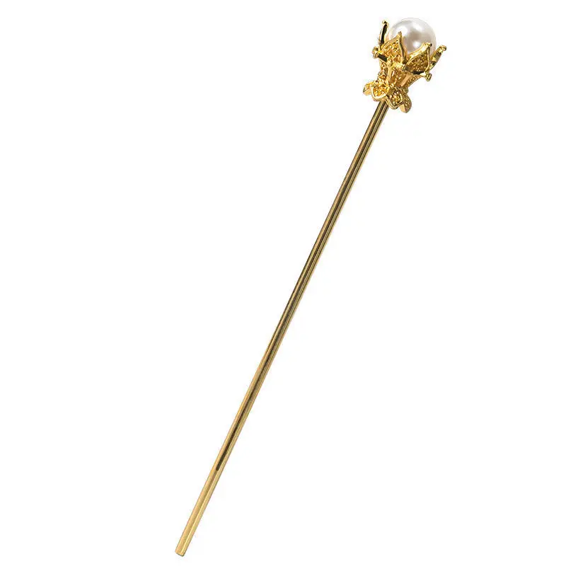 

hair stick pin Hairpin hairdress simple daily hairpin antique headdress pearl divine stick hairpin