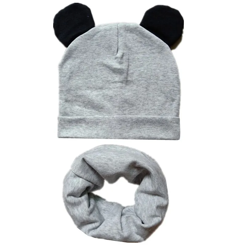 Шапка для мальчиков и девочек из хлопка мягкая теплая с мультяшными рисунками