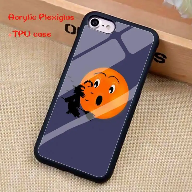 

Happy Halloween Phone Case For iphone 11 Pro Max X XR XS SE 2020 6S 7 8 Plus Acrylic Plexiglass TPU phone case