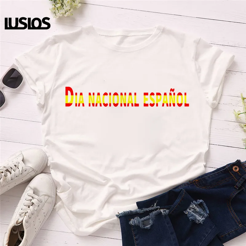 Женские летние футболки испанская национальная дневная футболка рубашки топы