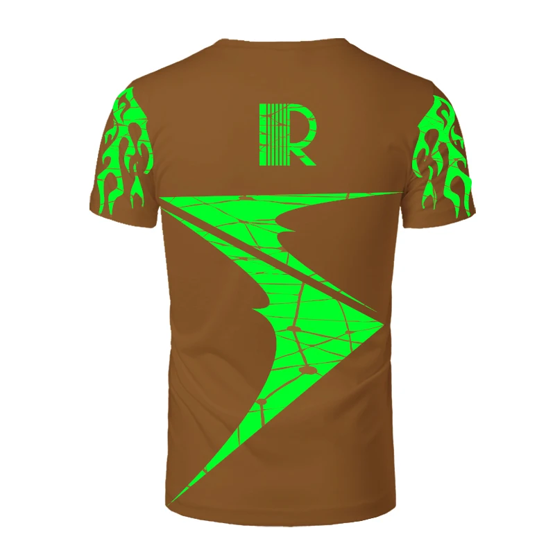 

New Summer Men's Brown T-shirt Letter 3D Printing T shirt Breathable Street Men t-shirt Casual Shirt High Quality Oversized Tops