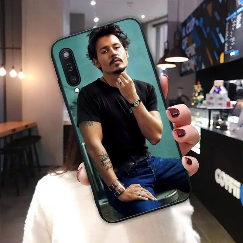 Yinuoda Johnny Deep black soft phone case cover for Samsung galaxy M 30S A6 A7 2017 2018 A10 A20 E A30S A40 A50 A70 A80 funda | Мобильные