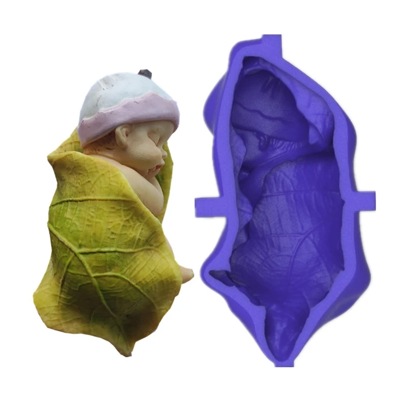 Силиконовая форма для украшения куклы в виде листьев из эпоксидной смолы |