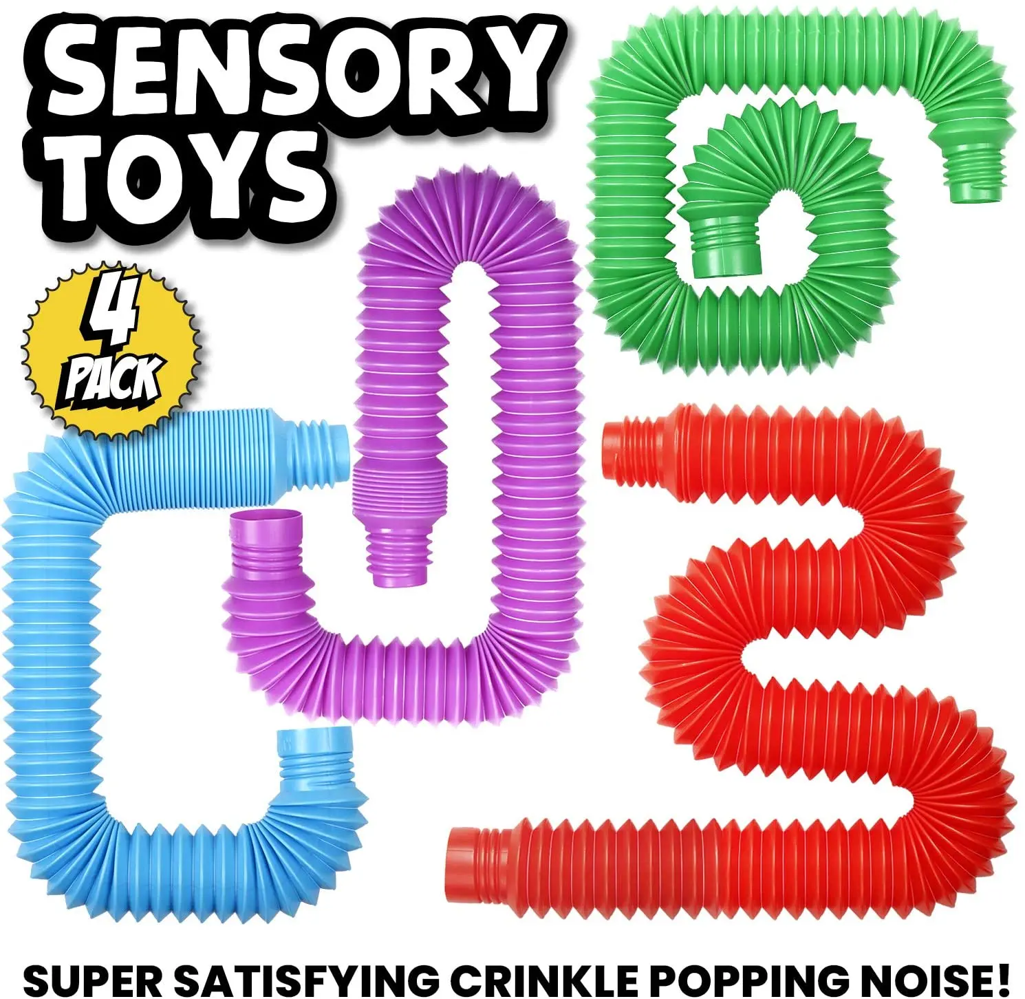 Цветная игрушка-антистресс в форме трубки пластмассовая | Игрушки и хобби