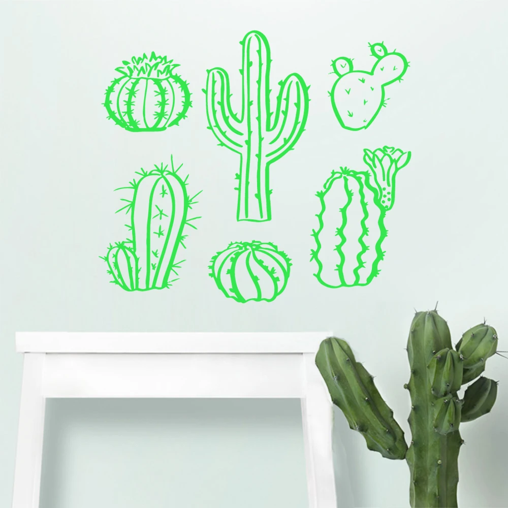Кактус Водонепроницаемый виниловая наклейка на стену стикеры стены Арт Декор