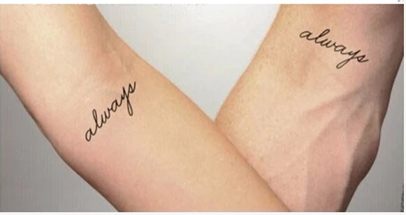 

1Pcs DIY Waterproof Always Love Wrist Temporary Henna Tatoo Selfie Fake Tattoos Sticker for Lover Body Art Flash Tattoo Sticker