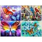 Квадратная Алмазная картина сделай сам, бабочки, птицы, цветы, украшения для дома, вышивка, животные, наклейки на стену, подарок ручной работы