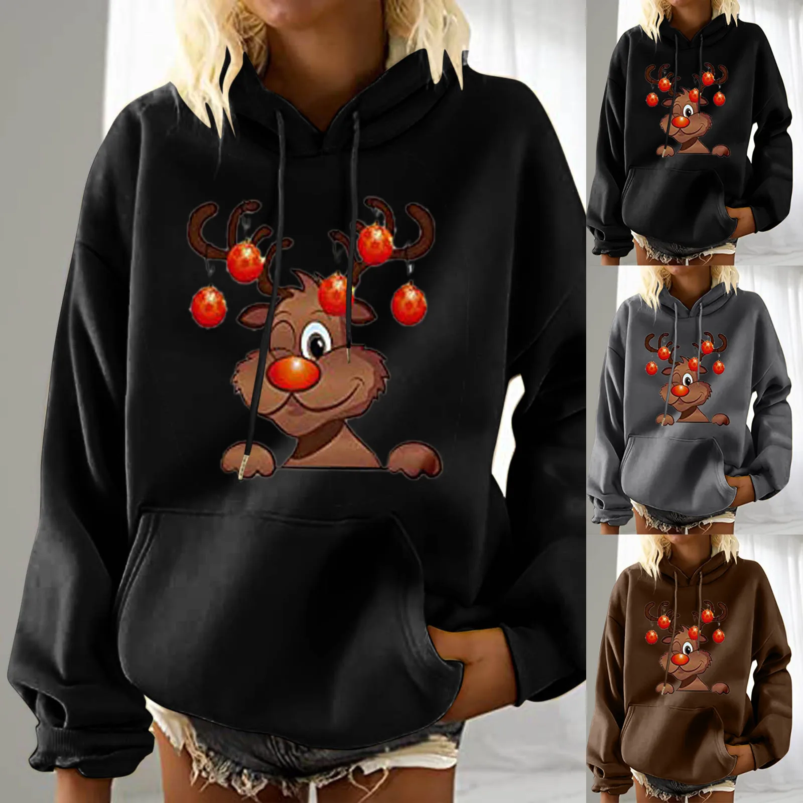 

Женский свитшот с длинным рукавом и принтом, Повседневный пуловер, топы