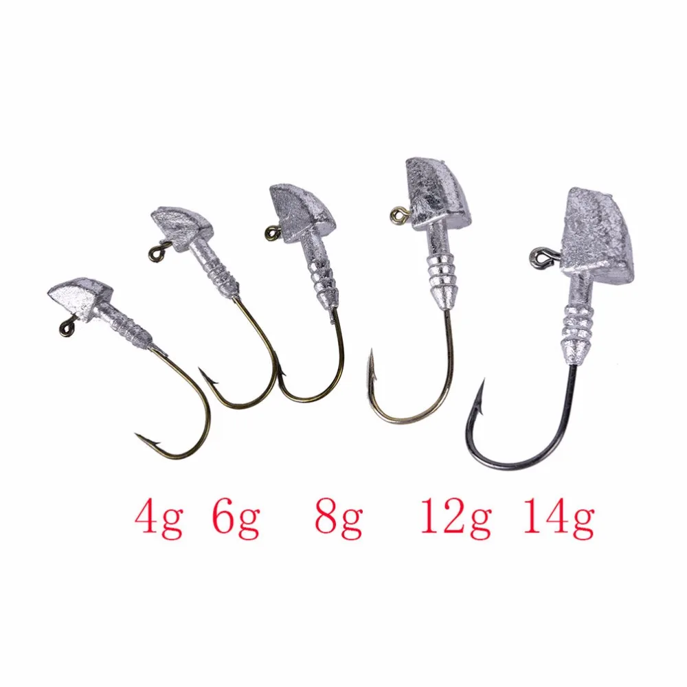 5 шт./лот новая рыболовная приманка с крючком в виде рыбки грузило свинцовый