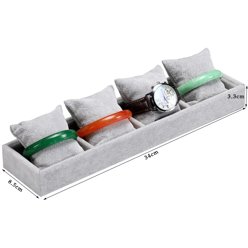 Чехол для наручных часов с 4 слотами бархатный органайзер ювелирных изделий