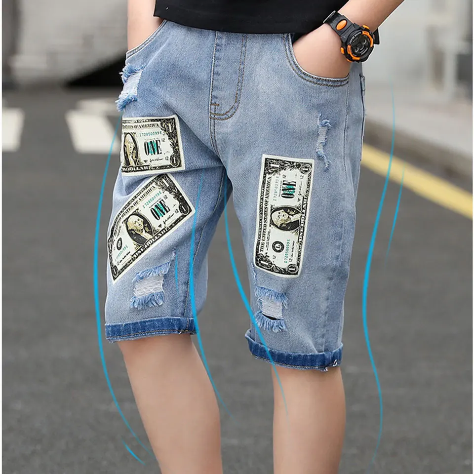 New Reach Children Kids Baby Boys Short Denim Pants Cartoon Pattern Casual Fashion Summer 4 5 6 78 9 10 11 12 | Мать и ребенок