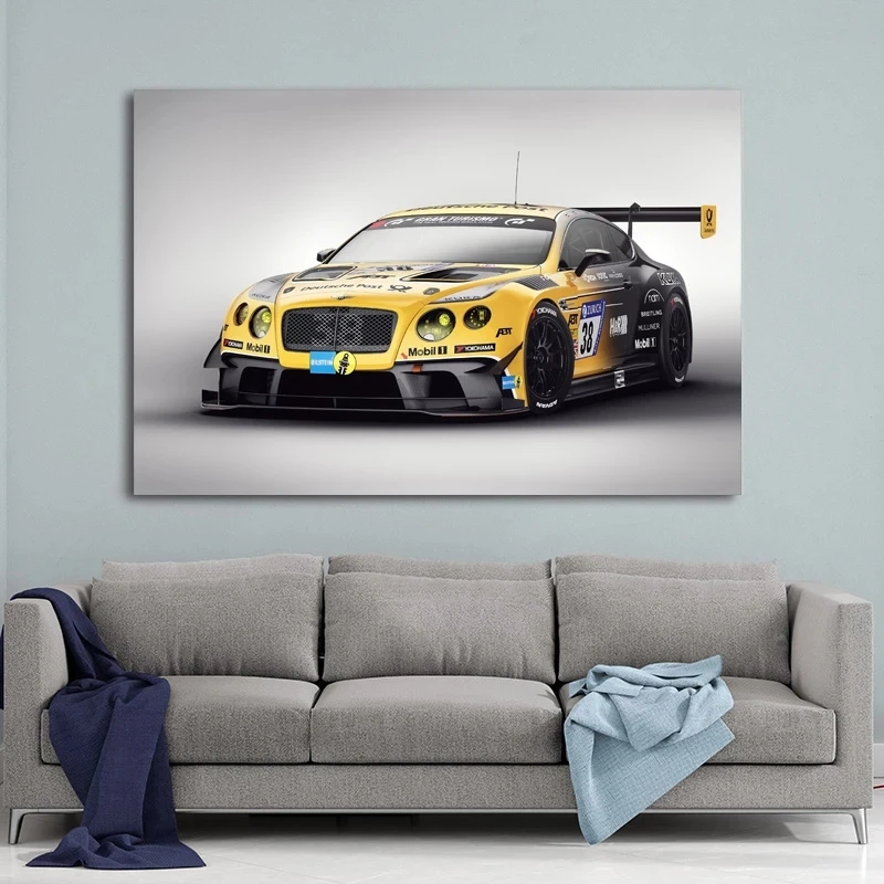 Bentley Continental GT3 гоночный спортивный автомобиль суперкар плакаты домашний декор