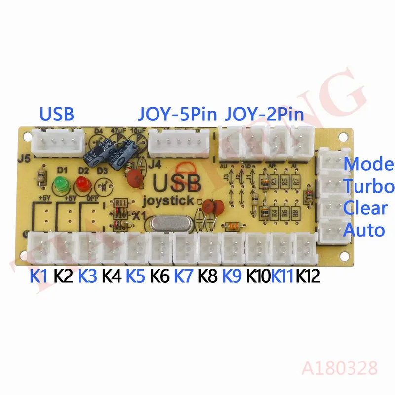 2 игрока Нулевая задержка игровой контроллер USB кодер доска для джойстик для MAME и Raspberry Pi 1/2/3 RetroPie DIY проектов