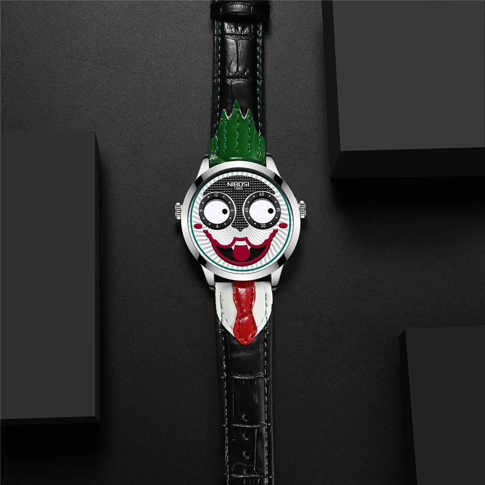 

NIBOSI Joker Watch Men Top Brand Luxury Fashion Personality Alloy Quartz Watches Mens Limited Edition Design Watch New Arrival