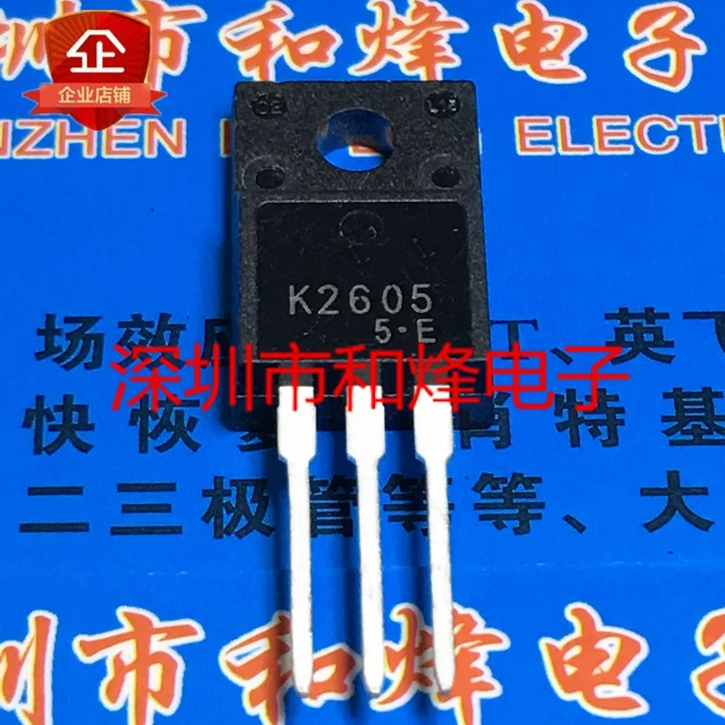 6pcs/lot K2605 2SK2605  TO-220F 800V 5A  In Stock