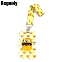 yellow cartoon character key lanyard car keychain id card pass gym mobile phone badge kids key ring holder jewelry decorations