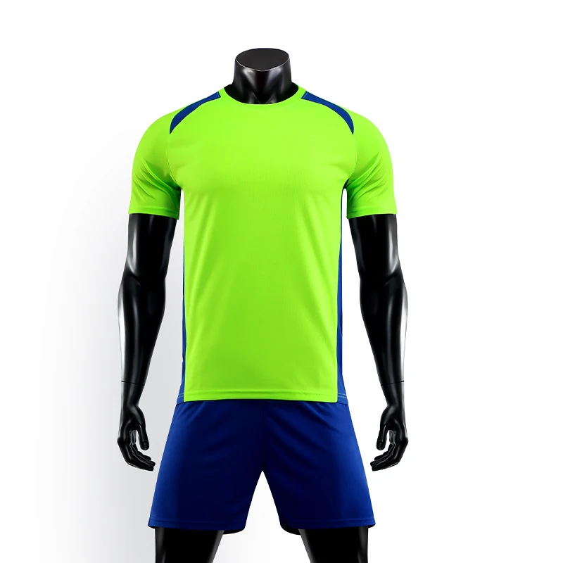 Мужская красная футбольная майка с коротким рукавом зеленая Футбольная форма