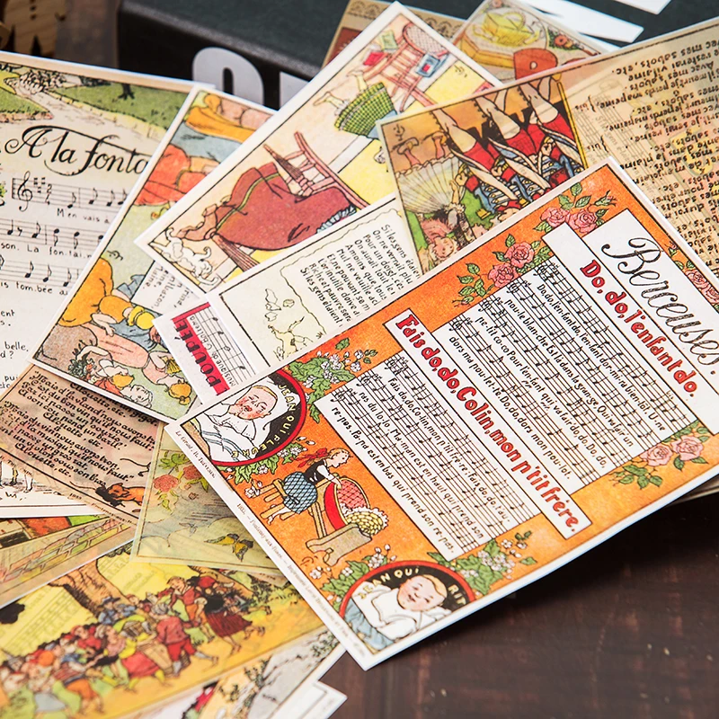 16 шт. Ретро винтажная музыкальная записная книжка веленевая писчая бумага с