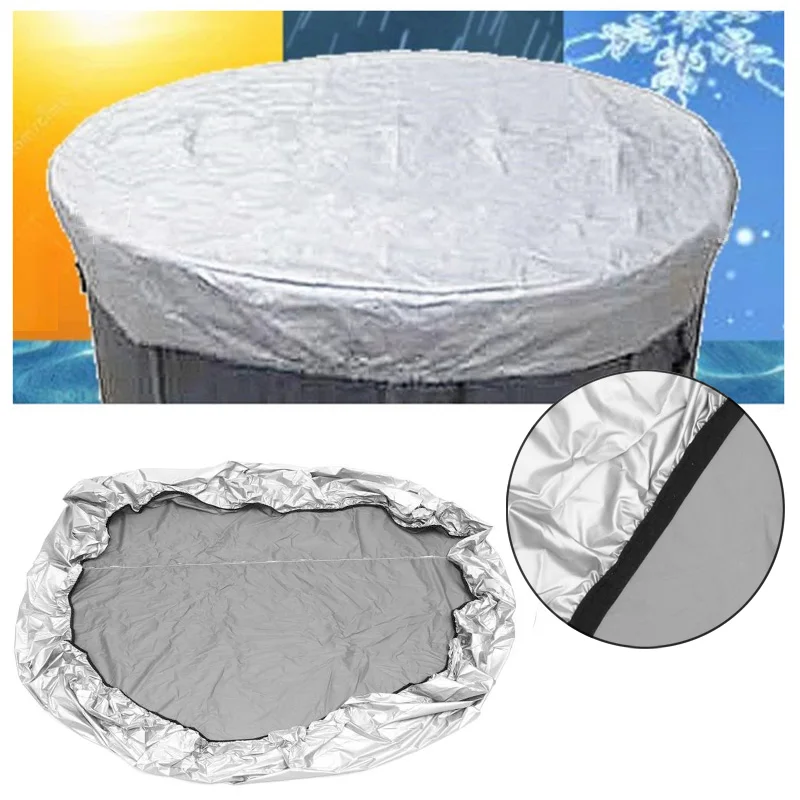

Silver Bathtub Waterproof Cover Anti UV Oxford Cloth Spa Canopy Dust Cap Bags