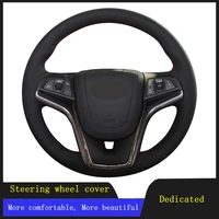 car steering wheel cover braid wearable genuine leather for chevrolet malibu 2011 2018 volt camaro 2011 2015 aveo 2016 2017 2018