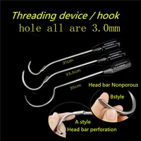 orthopedic instrument medical titanium cable hollow threading device threaded hook joint reduction forcep through wire guider