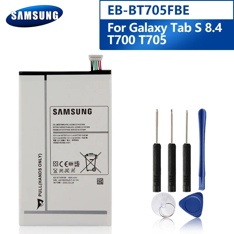Оригинальный телефон Samsung аккумулятор для GALAXY Tab S 8 4 T700 T705 запасная батарея