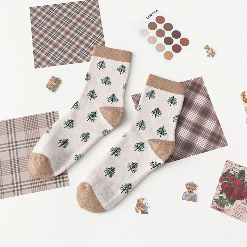 Толстые шерстяные Хлопковые женские носки в Корейском стиле для девушек осень