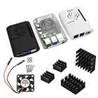 Чехол для Raspberry pi 4 с охлаждающим вентилятором, теплоотвод, алюминиевый теплоотвод для Raspberry pi 4