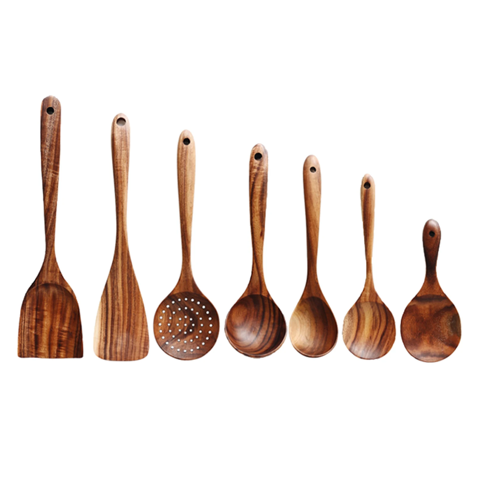 

7pcs Wooden Cooking Utensils with Handles Cookware for Kitchen Accessories