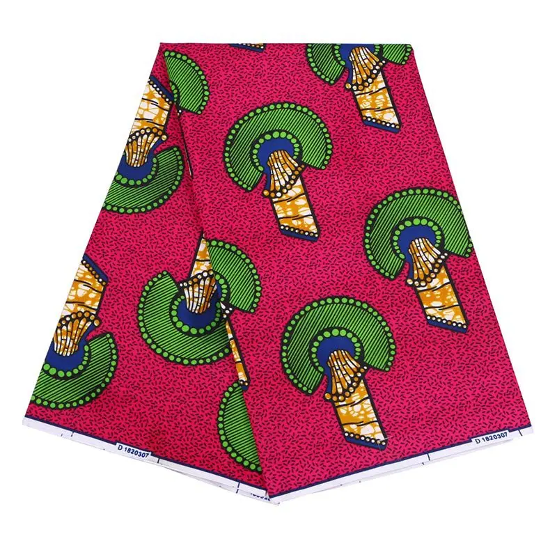 

100% Polyester African Wax Fabric Rose Red African Wax Printed Fabric 6Yards\lot