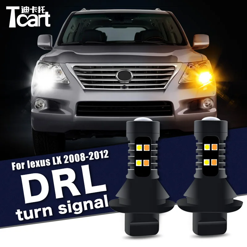 

Car accessories For Lexus LX 450 570 J200 2008-2012 Led Daytime Running Light turn drl 2in1