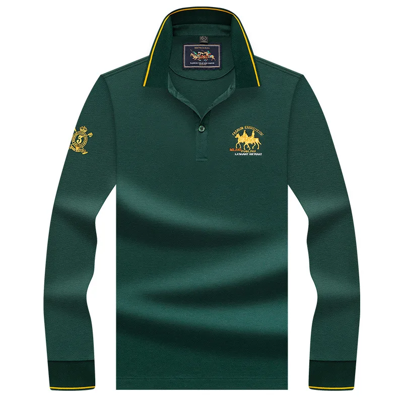 

Men's Long sleeve polo shirt New poloshirts plus size YP8927
