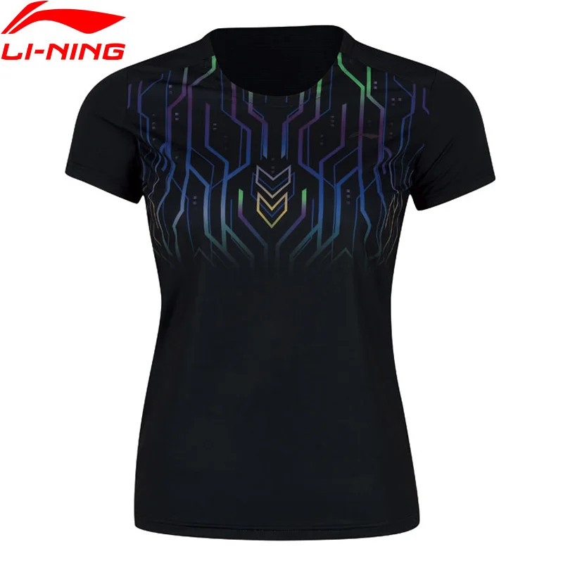 Женские футболки для бадминтона Li Ning спортивные соревнований по бадминтону с