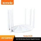 Беспроводной маршрутизатор Tenda AC20, AC2100, гигабитный, двухдиапазонный, 2,4 ГГц, 5G, 2033 Мбитс, Wi-Fi, покрытие ОЗУ 128 м, ретранслятор внешнего сигнала