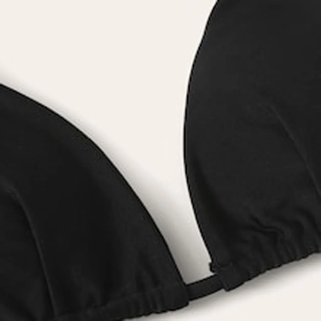 2021 пикантные Для женщин трусики бикини черные небольшого размера Бюстгальтер