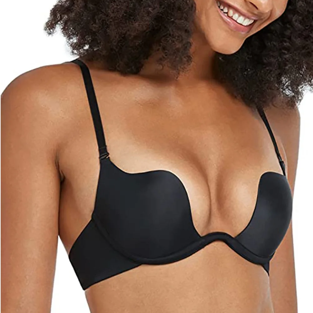 

Multiway Gather Womens Push Up Bras Sexy Brassiere Ultra Deep V Lingerie Party Bralette Underwear Tops