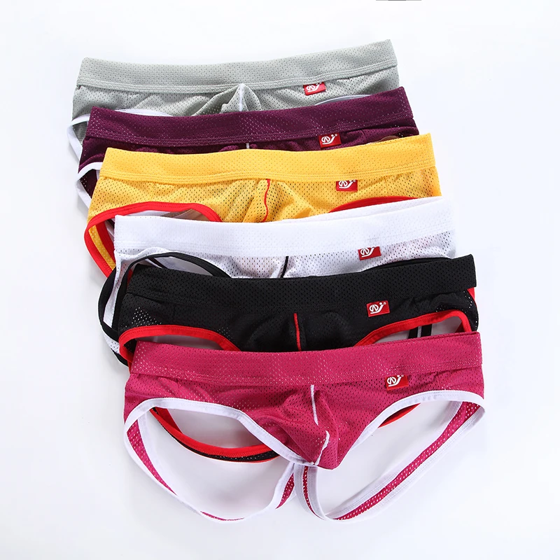 

6 шт., мужские Трусы-стринги с открытой спиной