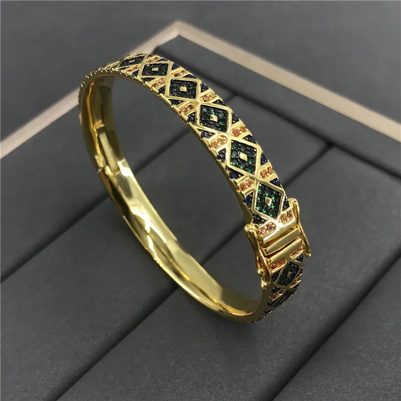 

S925 Sterling Silver New Colorful Tribal Bracelet Women Fashion Personality Bohemian Style Bracelet French Classic Jewelry