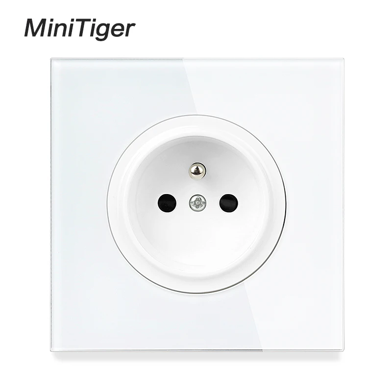 Новое поступление серая прозрачная стеклянная панель Minitiger 16 А французская