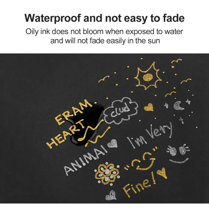 

12 Colors White Waterproof Rubber Permanent Paint Marker Pen Car Tyre Tread Environmental Tire Painting Dropshipping