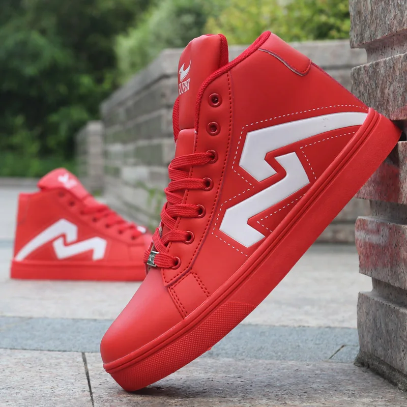 2019 Hot Men Shoes Fashion Autumn Winter Sneakers Leather Footwear For Man New High Top Canvas Casual sneakers | Обувь