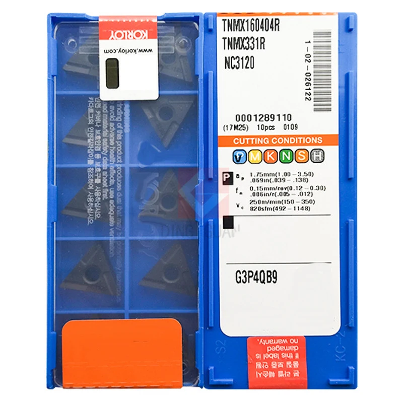 Lâminas de Inserção Eficiente e Durável Original Tnmx Tnmx160404r Tnmx160408r Cnc Torno Acessórios Carboneto 100% Tnmx160404l Nc3120