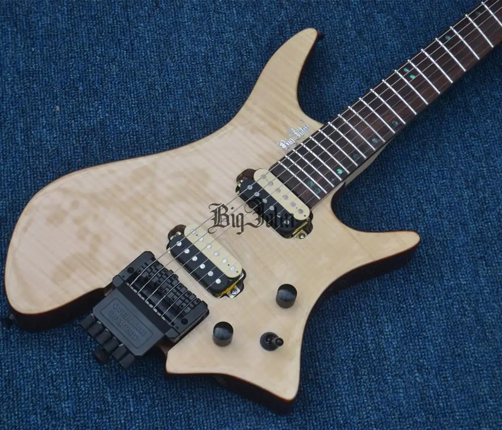 Бесплатная доставка новая электрическая гитара Big John Fan без головы из