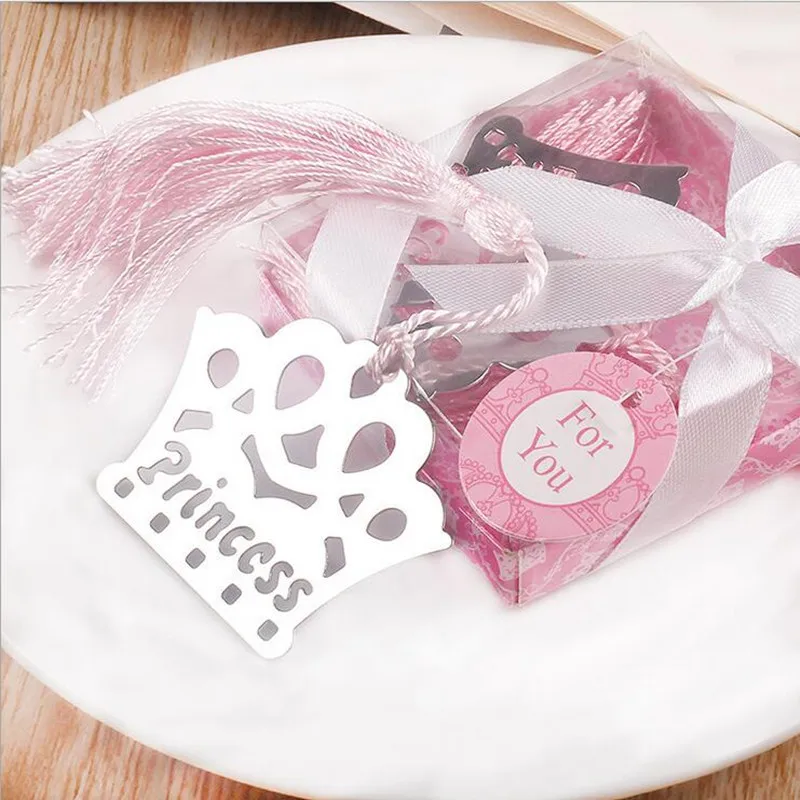 50 шт. Корона принца принцессы закладки первого дня рождения Свадебный Baby Shower