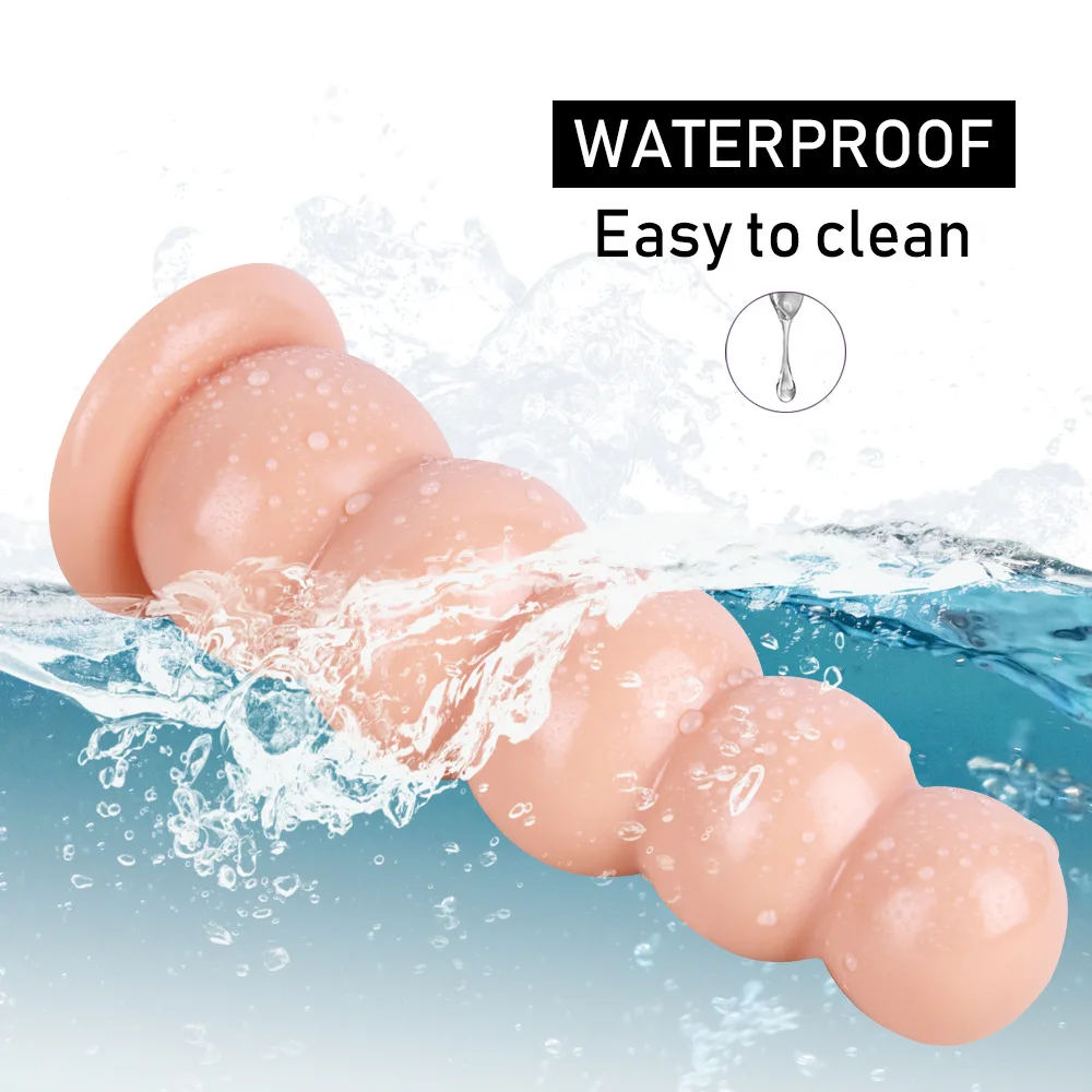 Анальная пробка с бусинами для женской мастурбации силиконовая массажер