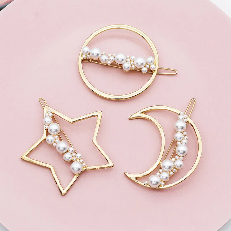 Женские жемчужные заколки для волос золотого цвета|Украшения волос| |